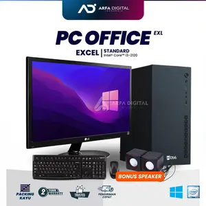 PC Rakitan Office Fullset Intel Core i3 Gen2 EXCEL | RAM 8GB - SSD 128GB - HDD 500GB | Komputer Murah Terbaik