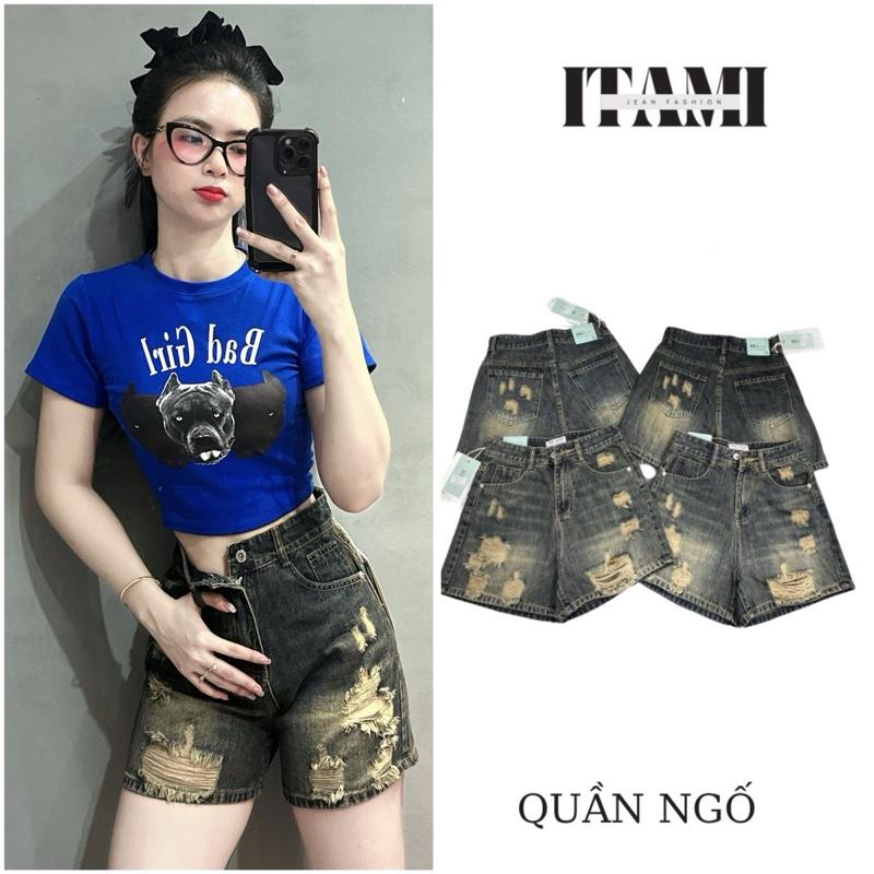 [702] QUẦN JEAN NGỐ NỮ LƯNG CAO RÁCH KIỂU ,KHÔNG CO GIÃN