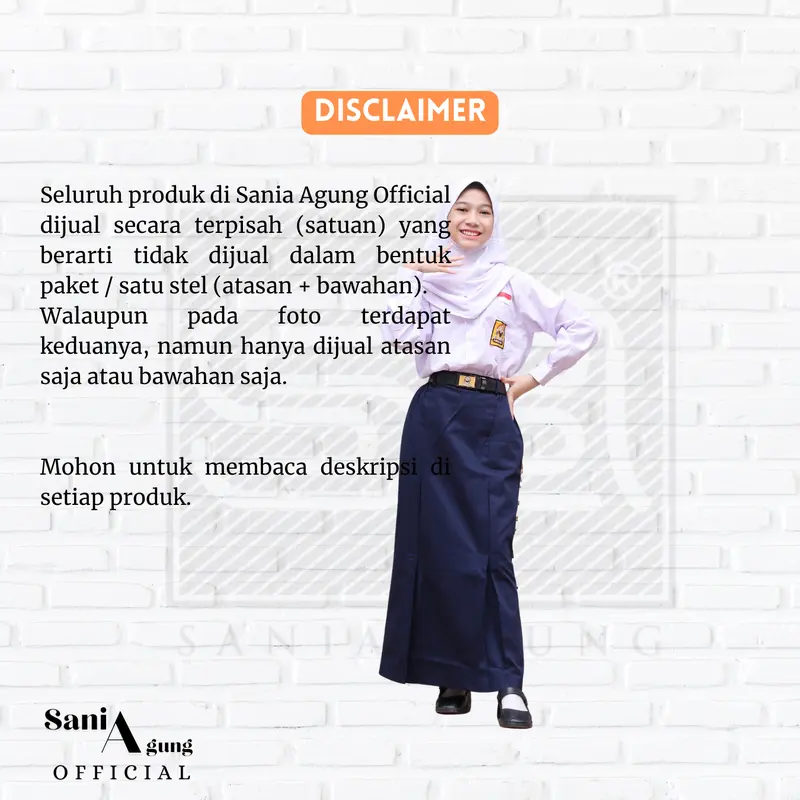 SERAGAM SMA BAJU PUTIH PANJANG PUTRI 3