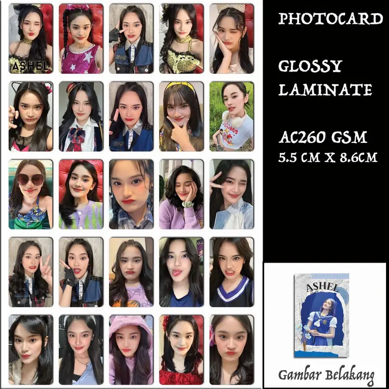 [ADEL] photocard jkt48 versi oshi 1 set isi 25 foto gambar 2 sisi free inner sleeve dan pc random 6