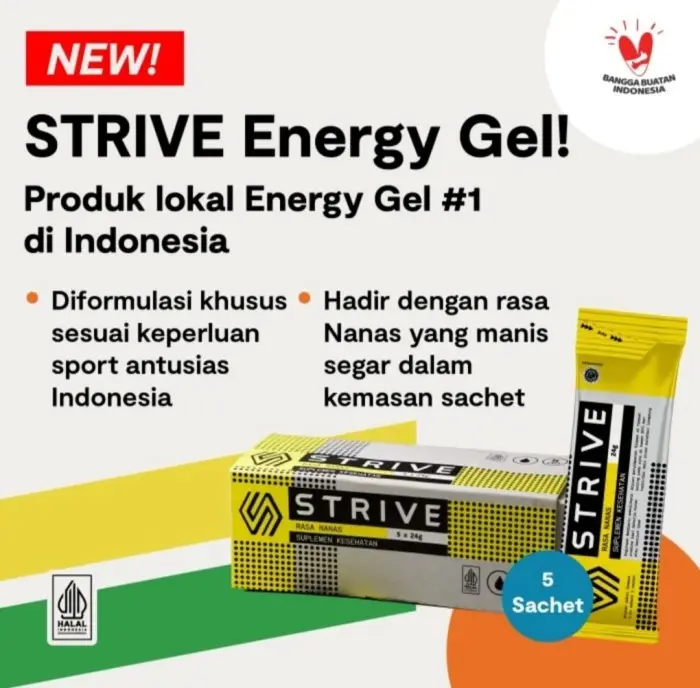 Spesial STRIVE ENERGY GEL Bundle Edition Hemat Supplemen tenaga lari sepeda triathlon 3