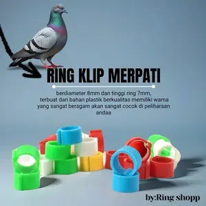 RING BURUNG MERPATI KLIP POLOS-plastik berkualitas untuk merpati