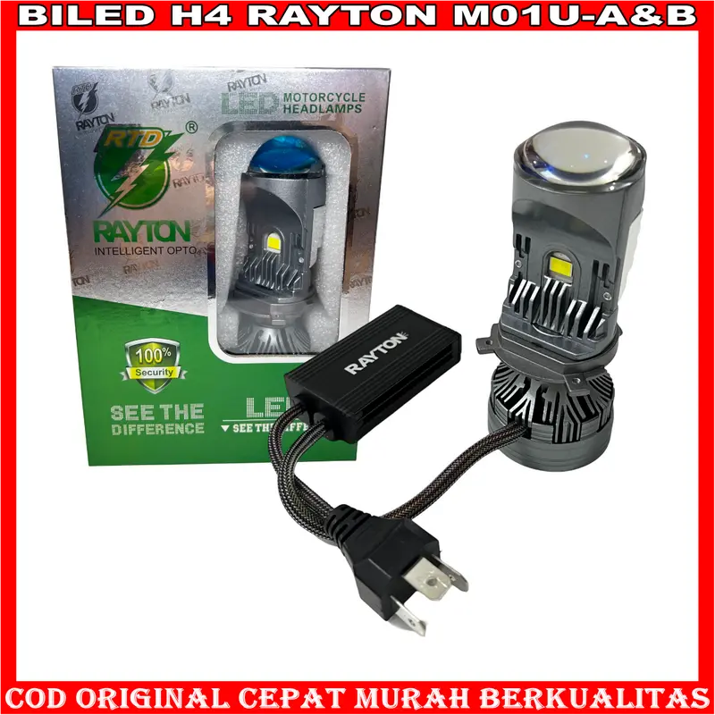 RAYTON - ORIGINAL  MINI LED PROJECTOR H4 M01U RTD RAYTON BLUELENS MOBIL MOTOR HEADLIGHT HEADLAMP BILED MATRIX 1