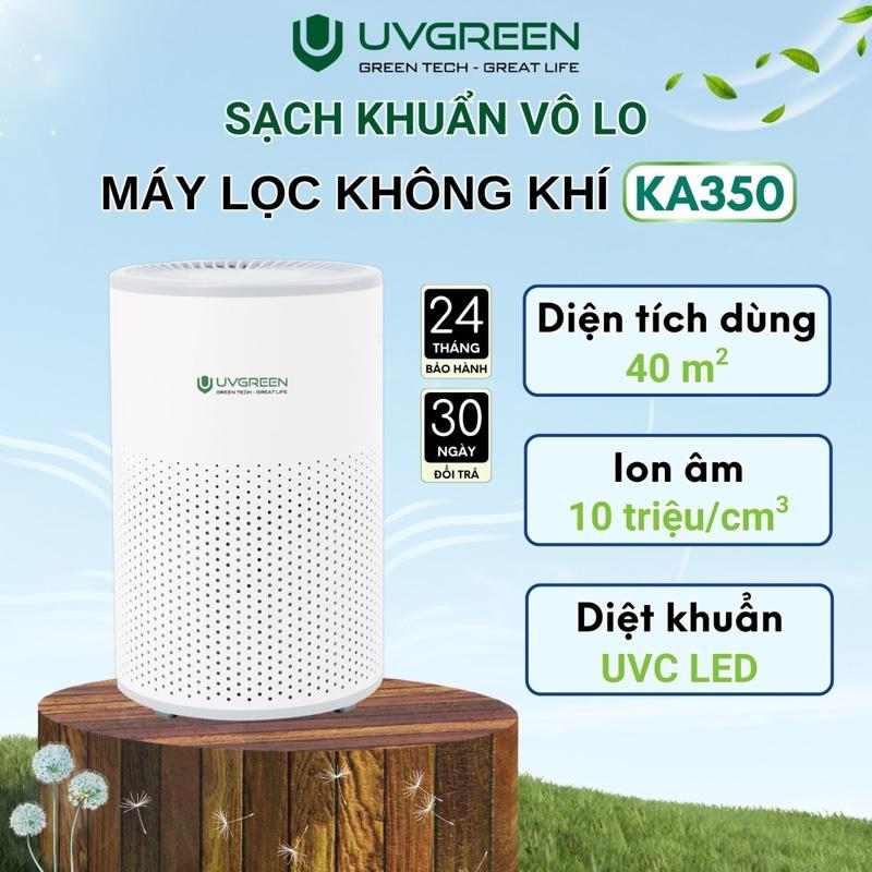 Máy Lọc Không Khí Diệt Khuẩn UVGREEN KA350 UVC LED - Ion Âm - Bộ Lọc HEPA H13 Chống Vi Khuẩn - Bảo Hành Chính Hãng 24 Tháng
