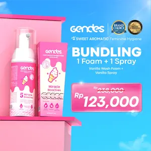 Bundling Gendes Sweet Aromatic Wash Foam Vanilla dan Spray 7 Miracle Bioactives | Perawatan Area Kewanitaan  | Membantu Mengurangi Keputihan | Membantu Mengurangi Gatal Pada Area Kewanitaan