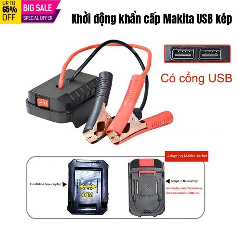  Kích bình ắc quy oto  xe máy 18v chuyển đổi điện từ chân pin phổ thông makita 4cm,Dành Cho Dụng Cụ Điện Makita 18V LXT Dòng Công Nghệ Cực Kiệm Pin Lithium-ion Không Bao Gồm Pin Bộ Chuyển Đổi Nguồn Khởi Động Xe Hơi Đa Chức Năng 
