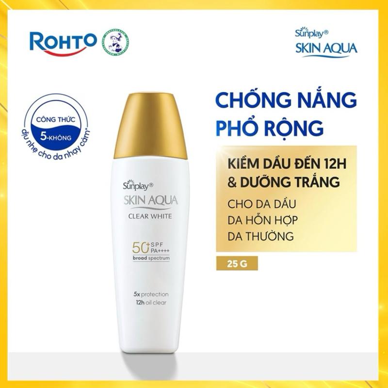 Sữa chống nắng dưỡng da trắng mịn Sunplay Skin Aqua Clear White 25g
