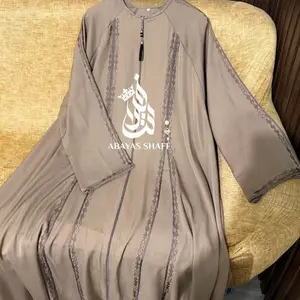 Abaya Annisa Mekkah Original Saudi dengan Desain Elegan dan Detail Bordir Halus untuk Tampilan Mewah