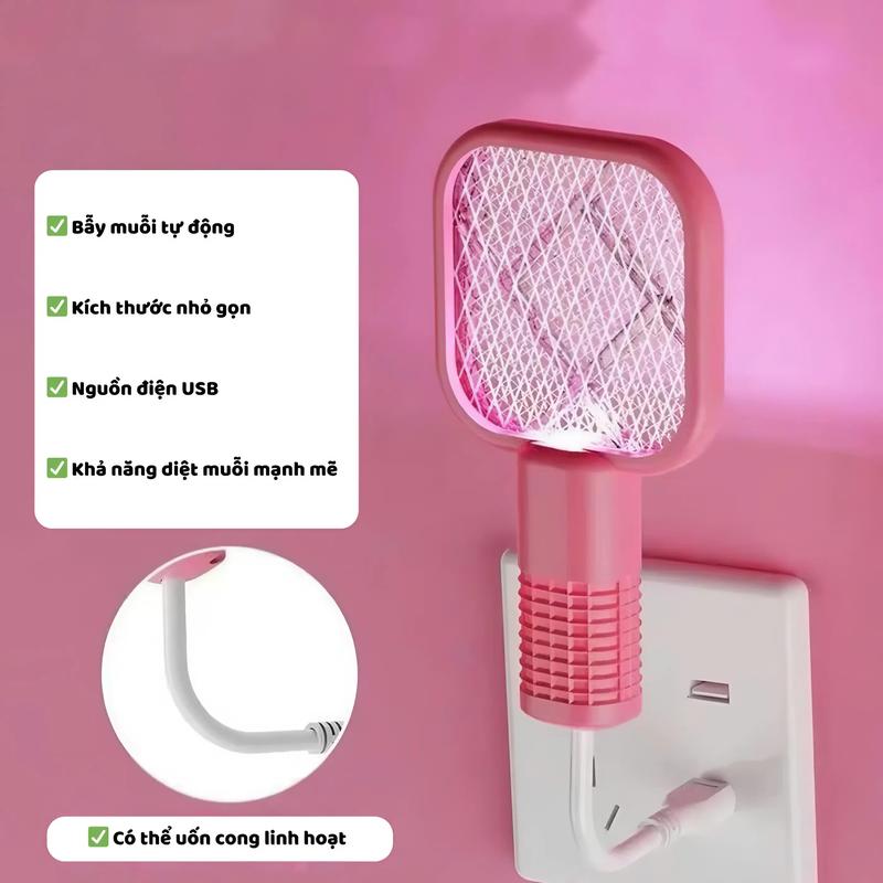 VỢT BẮT MUỖI ĐIỆN USB NHỎ GỌN – AN TOÀN, HIỆU QUẢ, DỄ SỬ DỤNG 2