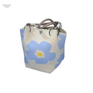 Túi đan len kiểu khóa vòng tiện lợi mang đi làm, đi chơi, dung tích lớn, túi xách tay công sở nhỏ gọn