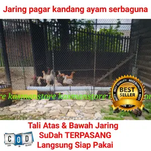 Jaring pagar ayam tinggi 2x50 meter Termurah tali sudah terpasang