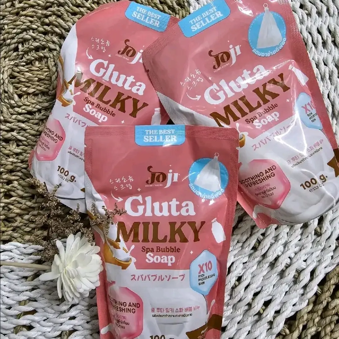 JOJI GLUTA MILKY SPA BUBBLE SOAP 100GR ORIGINAL THAILAND/SABUN PENCERAH KULIT