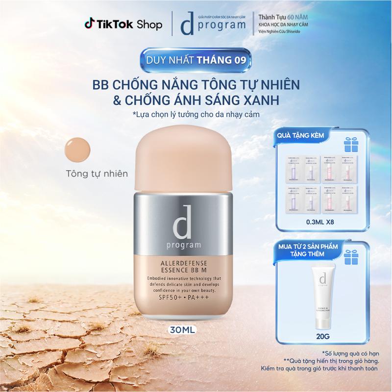 Tinh chất chống nắng trang điểm tông sáng an toàn cho da nhạy cảm d Program…