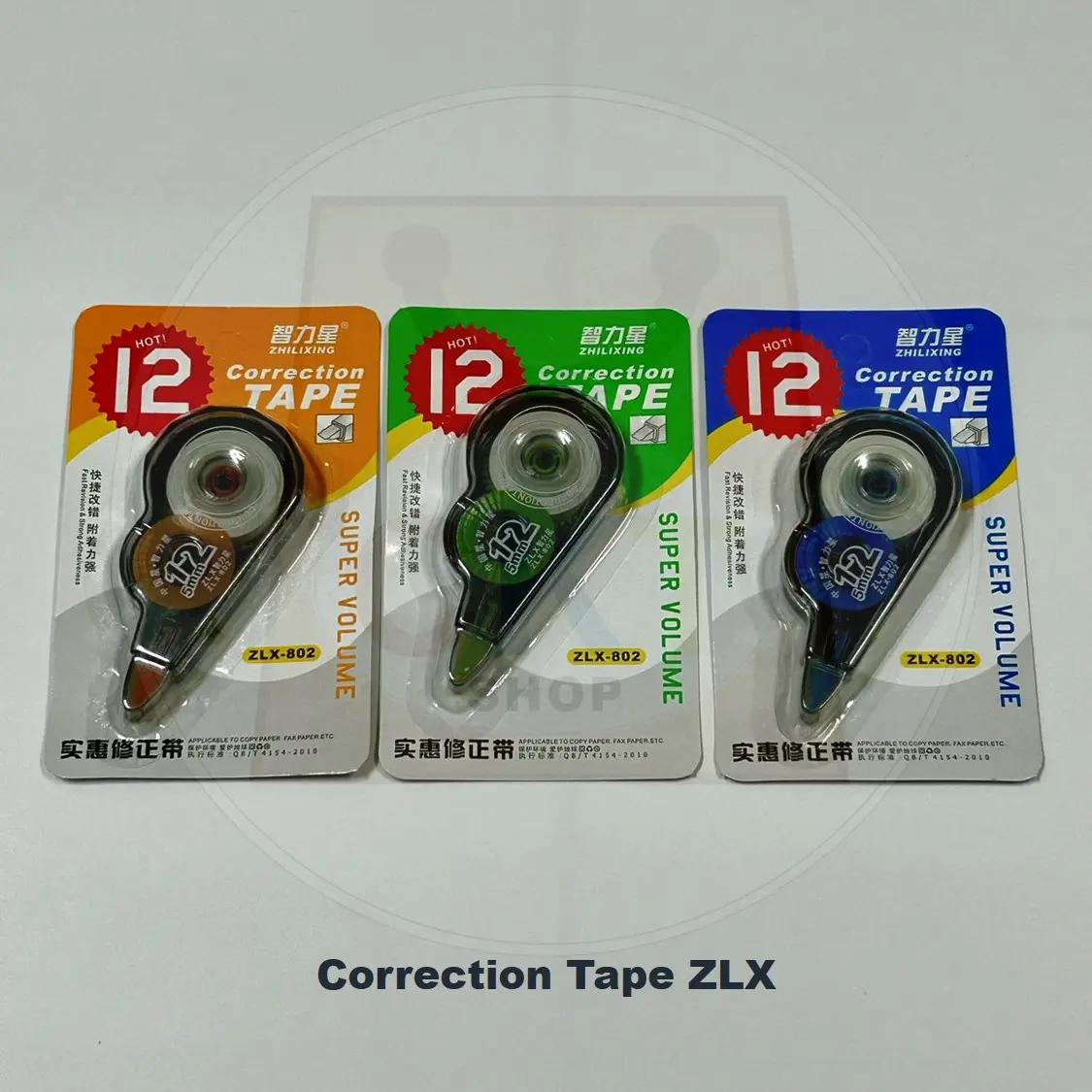 Long Length Economy 7mx5mm ZLX-802 Correction Tape ZLX802 7m x 5mm Anti Break Smooth