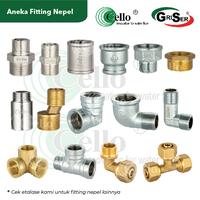 Gambar [Cello GDNR-1/2"Mx3/4"M] Double Nepel Reducer 1/2" x 3/4" Inch Kuningan | Drat Luar Male x Male | Fitting Sambungan Pipa Brass Double Nipple Reduce / Nepple dari Cello Sanitary Indonesia Kota Administrasi Jakarta Barat 4 Tokopedia