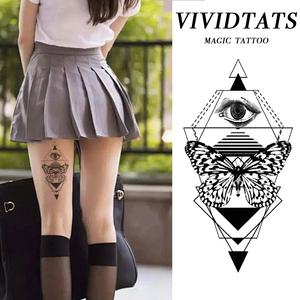 VIVIDTATS Butterfly Eye Tattoo Waterproof Geometric Body Sticker Matagal Matanggal 3 7 Days Trendy Minimal Design for Women Magic Tattoo tattoo  waterproof  30  days fake  tattoo  waterproof  6  months tattoo  tape magic  tattoo