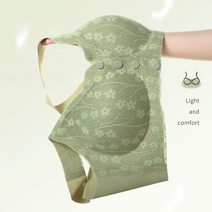 Celyne Bra Wanita Seamless Ringan Bra Tanpa Kawat Motif Renda Anti Gatal Bra Katun Ibu Menyusui Bh Bumil Kancing Depan Busui 1210 3