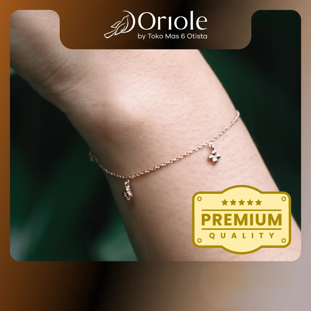 Gelang Emas Oriole Mynt Vol 2 15-17cm / 16-18cm - Rosegold 17k / Yellowgold 16k