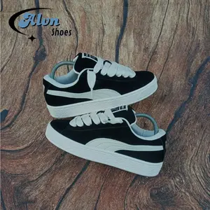 sepatu p*ma suede xl klasik black white sneakers shoes kasual pria dan wanita bahan suede size 36-44 Gratis Ongkir