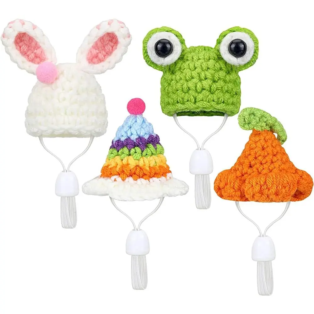 Lovely Clothes Costume Mini Hamster Hats with Adjustable Strap Party Clothes Accessories Knitted Hats Hand Knitted Hat Pet Caps