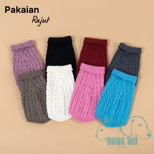 Pakaian Rajut Hewan Peliharaan Musim Gugur dan Dingin Baru - pakaian anabul hangat santai