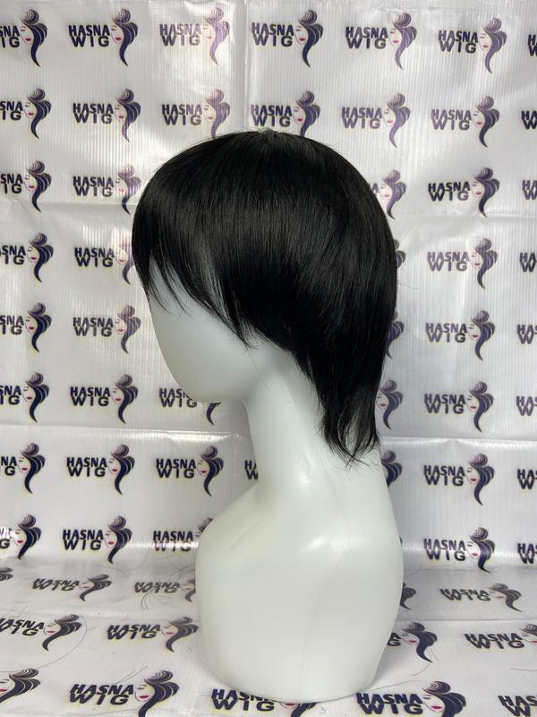 WIG PRIA RAMBUT PENDEK TEBAL WARNA HITAM MODEL COWOK KOREA GRATIS WIGCAP 3
