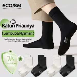 ECOISM Kaos Kaki Sport Pria Rib Katun – Breathable, Adem & Nyaman! Lembut