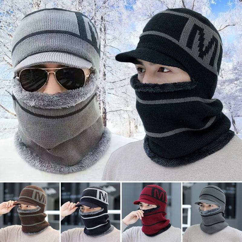 Mũ Len Lông Cừu Mũ Khăn Quàng Cổ Mùa Đông Mềm Mại Và Ấm Áp Mũ Khăn Quàng Cổ Cổ Balaclava Giữ Nhiệt Chống Gió Dành Cho Nam Và Nữ