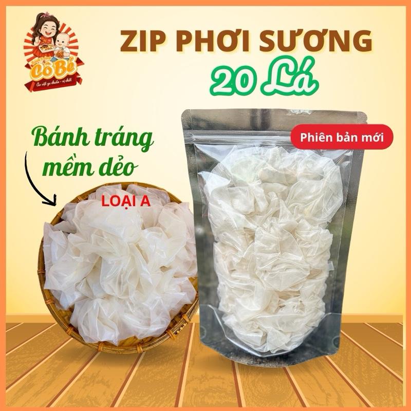  ZIP BÁNH TRÁNG PHƠI SƯƠNG TRÒN 20 LÁ - Ăn Vặt Snack Food BÁNH TRÁNG CÔ BÉ 
