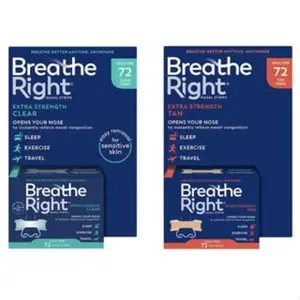 [1PCS ] Breathe Right -Extra Strength Extra strength clear | Extra strength Tan