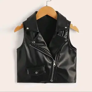 Rompi Vest Kulit Anak Perempuan Terbaru Keren Kekinian Tangtop Lucu Fashion Korean - Semi Kulit Viena - Jaket
