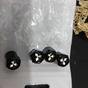 1 Set (4 Buah) Tutup Pentil Ban Premium Untuk Mobil Mitsubishi Dengan Karet Pelindung