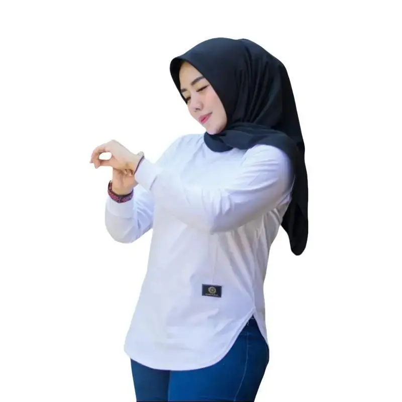 Viral Kaos Atasan Wanita Polos Model Oval Bahan Bebyterry Lengan Panjang Size L XL XXL Nyaman  Cantik Variasi Santai