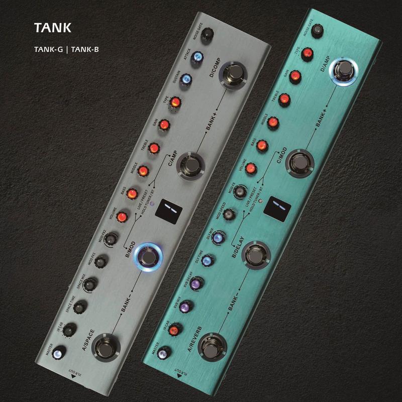 Bàn đạp đa hiệu ứng guitar G xe tăng, YUIMER, Phiên bản mới nhất, Tương thích với M-VAVE và xe tăng B, Bàn đạp bass, Hiệu ứng bộ lọc 2