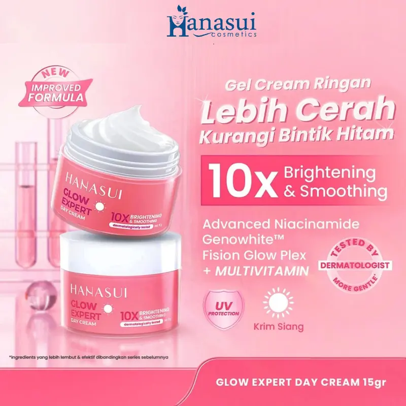 HANASUI Paket Glow Expert & Serum+Sunscreen | Bebas Alkohol | Semua Jenis Kulit | Untuk Kulit Kusam | Kulit Jadi Glowing 3