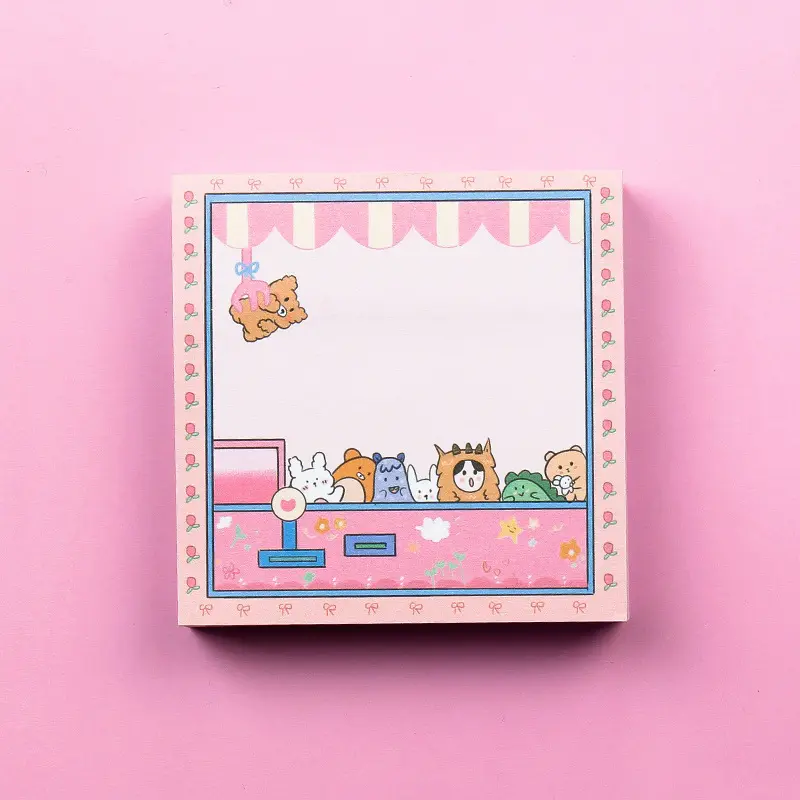 3pcs 100page Sticky Note Cute cartoon Advanced sense ins style Student cultural stationery High appearance level notepad