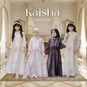 Kaisha Gamis Anak Payet Motif Rumah Gadang Umur 1-12 Tahun Couple Sarimbit Keluarga Muslim