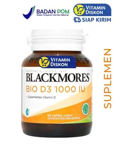 BLACKMORES BIO D3 1000 IU BPOM KALBE - 60 CLEAR CAPSULE