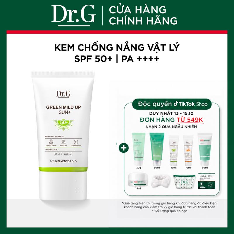 Kem chống nắng vật lý Dr.G Green Mild Up Sun+ 50ml