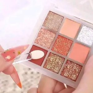 Eyeshadow 9 warna glitter free kuas 5099