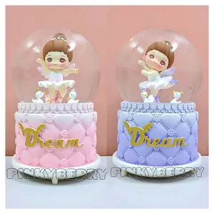 FITUR LENGKAP PREMIUM Snowball / Pajangan Bola Kaca Music Box Balerina Dream Lampu Salju Otomatis XL (100)