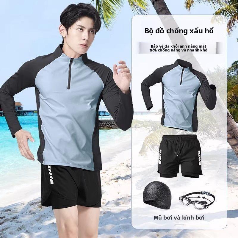 Bộ đồ bơi nam, áo bơi dài tay chống nắng cho người lớn, quần bơi chống lộ cho…