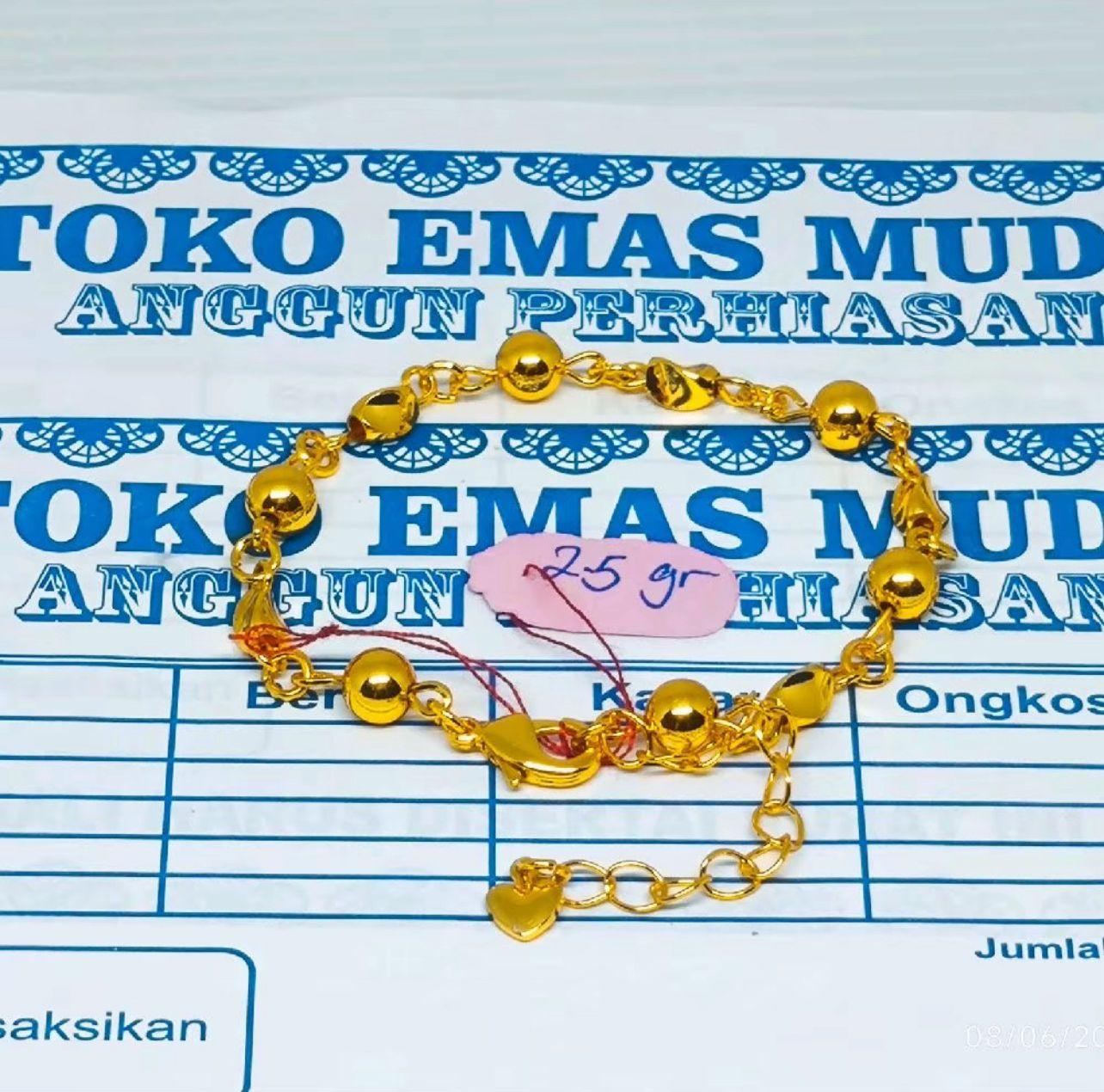 COD GELANG TANGAN BRACELETS MOTIF BOLA PREMIUM PERHIASAN WANITA BERLAPIS EMAS MUDA MEWAH ELAGAN