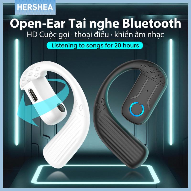 Hershea Tai nghe Bluetooth OWS Một Tai Dành Cho Tai Trái và Phải headphone Bluetooth âm thanh nổi không dây HiFi True Bass Gọi HD trợ lý giọng nói điều khiển cảm ứng Tai nghe thể thao và chơi game Cho IPhone Samsung XIaomi Vivo Oppo