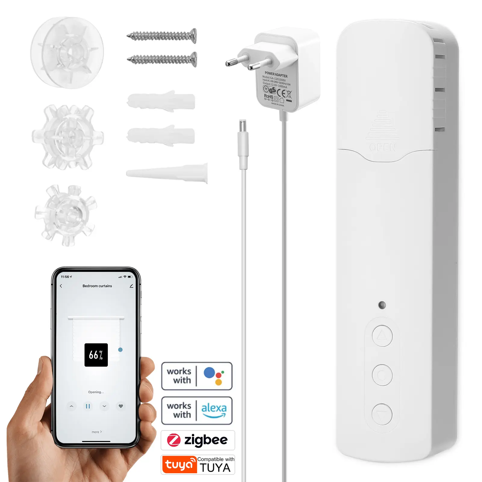 Tuya ZigBee TM616EGZT Intelligent Pull Bead Smart Curtain Motor Smart