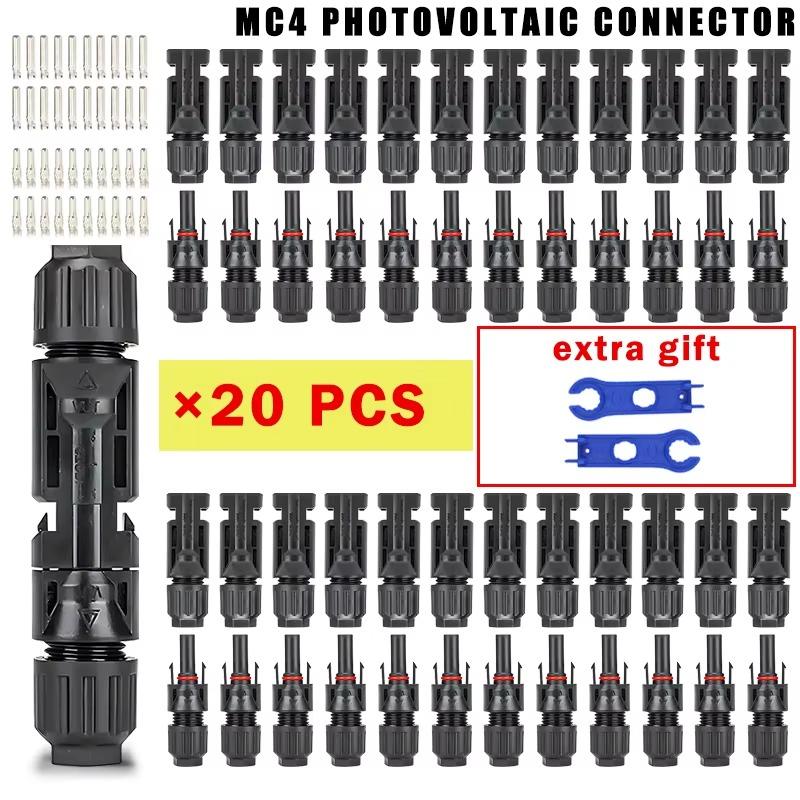 Product Introduction of 10/20/40/100/200/400Pcs Photovoltaic Solar Connector kit 1000V 30A connectors for solar panels PV/MC 2.5/4/6mm² 30