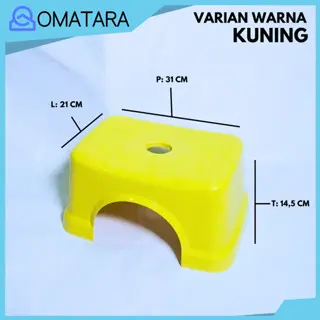 Kursi Jongkok Anak Plastik Bangku Ngaji Pendek Tempat Duduk Anti Slip Serbaguna