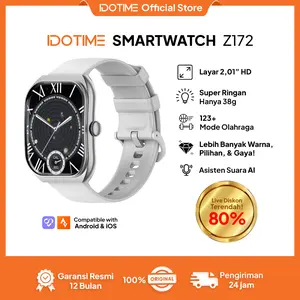 IDOTIME Smartwatch Z172 (SILVER) Jam Tangan Pintar 2025 Produk  Bluetooth Call Baru 1ATM Tahan Air Layar IPS Melengkung Kecepatan Lari DIY Wallpaper Pemantauan Kesehatan Olahraga Luar Ruangan Fast Charge Strong Endurance