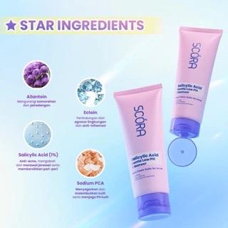 SCORA 1% Salicylic Acid Gentle Low pH Cleanser Sabun Cuci Muka Face Wash Oily AcneProne Skin Membersihkan Kotoran Wajah 4