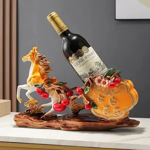 Nordic Ornament Gold Horse Wine Holder / Dekorasi Pajangan Kuda Gold